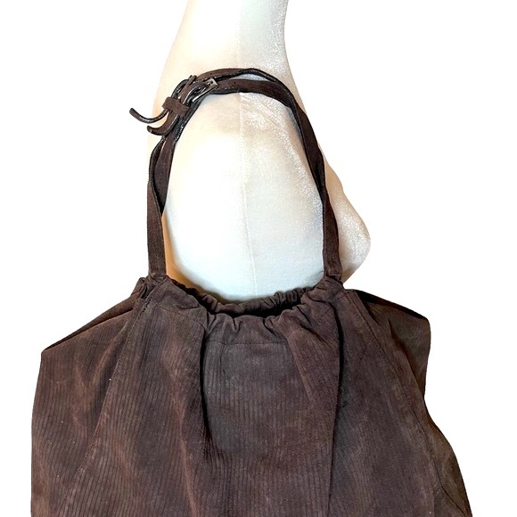 Sigrid Olsen Ribbed Leather Hobo Shoulder Purse - Picture 2 of 10